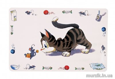 Коврик "Comic Cat" под миски для котов 44*28 см 1470107 фото