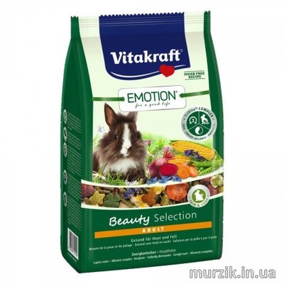 Корм для кроликов Vitakraft Emotion Beauty Selection 600 г 32574761 фото