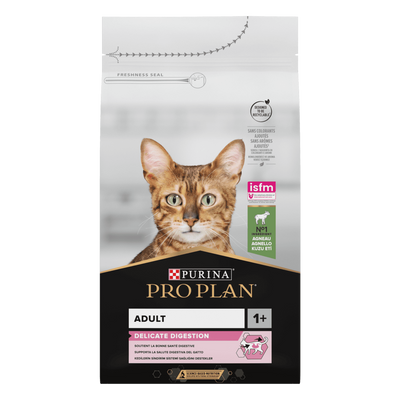 Сухой корм PRO PLAN® Delicate для взрослых кошек с чувствительным пищеварением или требовательных к пище, с ягненком 10 кг. 8861260 фото