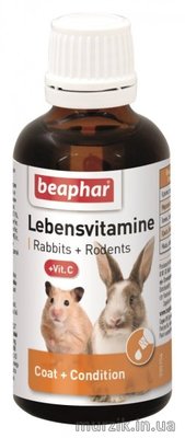 Кормовая добавка Beaphar Lebensvitamine для грызунов и кроликов 50 мл 42067131 фото