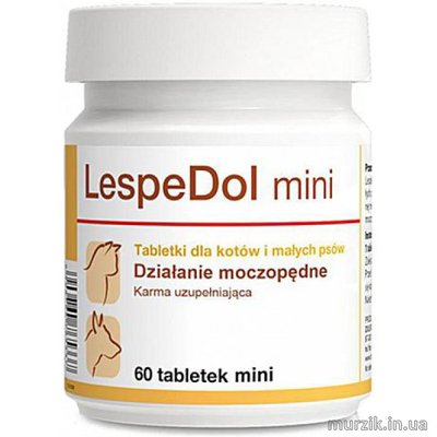 Витаминная добавка Dolfos LespeDol mini (Леспедол мини) мочегонный препарат для кошек и собак мелких пород (60 табл.) 1 табл./3 кг 1086-60 фото
