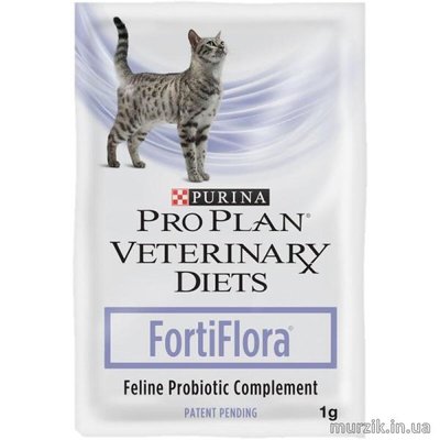 Кормовая добавка Pro Plan Veterinary Diets FortiFlora с пробиотиком для котов и котят для поддержания баланса микрофлоры и здоровья кишечника 1г. 41648835 фото