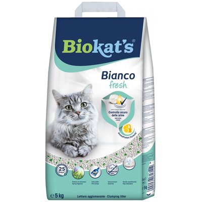 Наповнювач Biokats Bianco Fresh для котячого туалету бентонітовий, 5 кг 75.65 фото