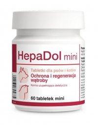 Витаминная добавка для собак и кошек Dolfos HepaDol mini (Гепадол мини) 60 табл. (1 табл./5 кг) 9108809 фото
