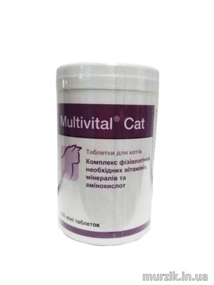 Витаминно-минеральный комплекс для котов и кошек Multivital Cat (Мультивитал Кэт) 500 табл./170 г. 9133781 фото