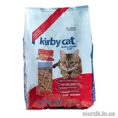 Сухой корм Kirby Cat для кошек, курица и говядина, 12 кг 101109 фото