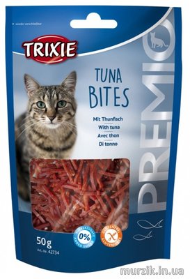 Лакомство для котов "PREMIO Tuna Bites" тунцом и курицей, 50 г 42734 фото