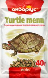 Корм для черепах Аквариус Turtle Menu - Sticks (Палочки) 40 г 1944917 фото