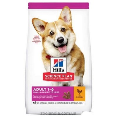 Hills SP Adult Small&Mini  корм для собак дрібних порід із куркою, 3 кг 604344 фото