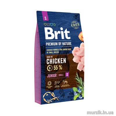Сухой корм Brit Premium Dog Junior S для щенков мелких пород, с курицей, 12 кг 170805 фото