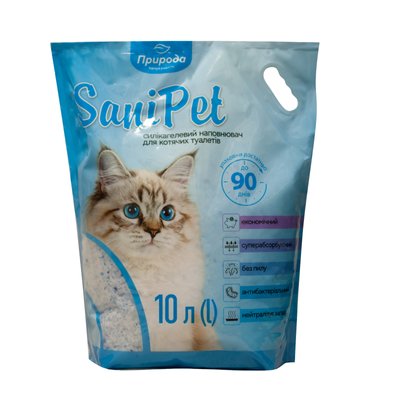 Наполнитель для кошачьего туалета Природа Sani Pet силикалевый, 10 л 243420 фото