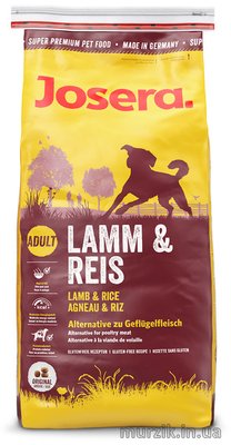 Josera (Йозера) Lamb&Rice (Лем енд Райс) для собак зі смаком ягня 15 кг. 50012842 фото