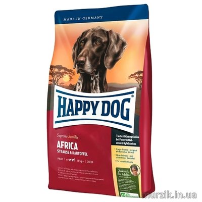 Сухой корм для собак Happy Dog Supreme Sensible Afrika 4 кг. 8931246 фото