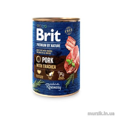 Консерва Brit Premium by Nature со свининой и свиной трахеей 400г 41490506 фото