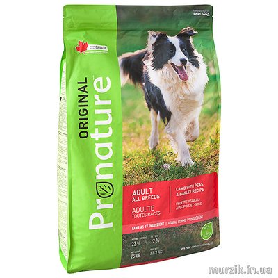 Сухой корм для собак всех пород Pronature Original Adult Lamb с ягненком, горохом и ячменем 11,3 кг. 9121310 фото