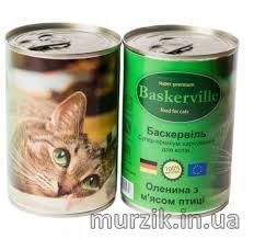 Консервы для кошек Baskerville (Баскервиль) с олениной и мясом птицы 400 г. 9069203 фото