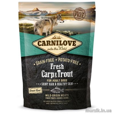 Сухий корм Carnilove Fresh Carp & Trout для дорослих собак всіх порід, риба, 1,5 кг 170871 фото