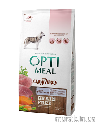 Сухой беззерновой корм для собак Optimeal (Оптимил) с уткой и овощами 1,5 кг. 6331925 фото