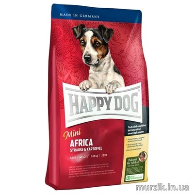 Сухой корм для собак мелких пород Happy Dog Supreme Mini Africa 4 кг. 8931258 фото