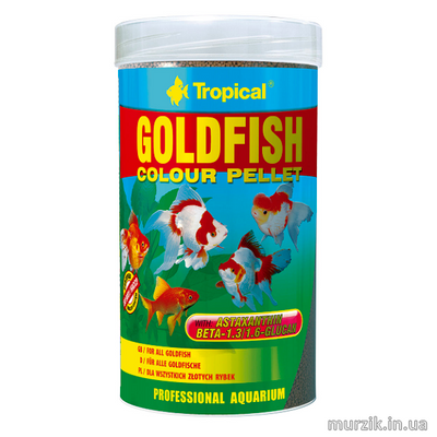 Сухой корм для аквариумных рыб Tropical в гранулах &#171;Goldfish Color Pellet&#187; 250 мл/90 г (для золотых рыбок) 32582733 фото