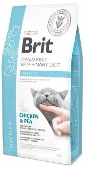 Сухой корм Brit GF VetDiet Cat Obesity для кошек, при лишнем весе и ожирении, с курицей и горохом, 2 кг 170966 фото