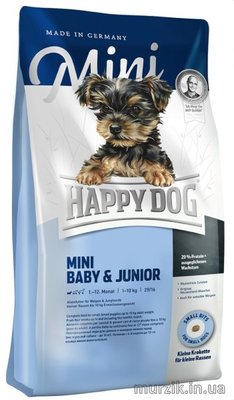 Сухой корм для щенков мелких пород Happy Dog Mini Baby & Junior 4 кг. 8931260 фото