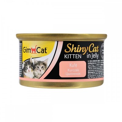 Вологий корм GimCat Shiny Kitten для кошенят, курка, 70 г 413143/413341 фото