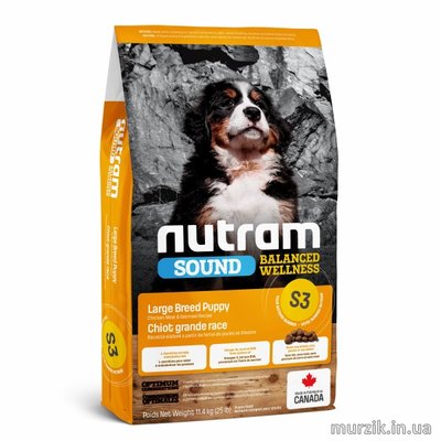 Сухой корм холистик класса для щенков крупных пород Nutram Sound Balanced Wellness Puppy 11,4 кг. 8564069 фото
