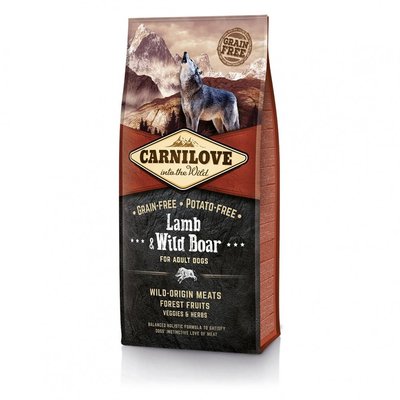 Сухий корм Carnilove Lamb & Wild Boar для дорослих собак всіх порід, ягня та кабан, 12 кг 150817 фото