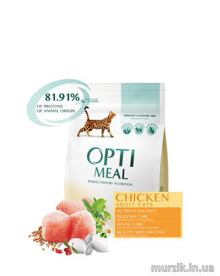 Сухой корм для кошек Optimeal (Оптимил) с курицей 10 кг. 2203078 фото