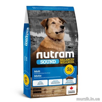 Сухой корм холистик класса для взрослых собак Nutram Sound Balanced Wellness Adult Dog 11,4 кг. 8564084 фото
