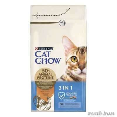 Сухой корм для кошек Cat Chow Special Care 3in1 (Кет Чау 3в1) с домашней птицей и индейкой, 15 кг. 4609008 фото